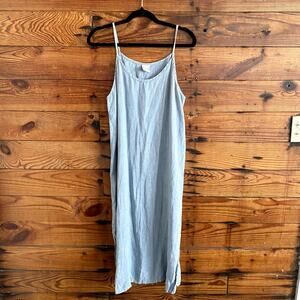 Pure Match Light Blue 100% Linen Slip dress - Small